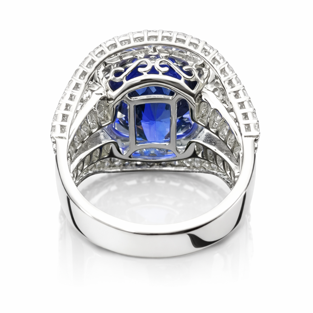 Blue Crystal Zircon Ring