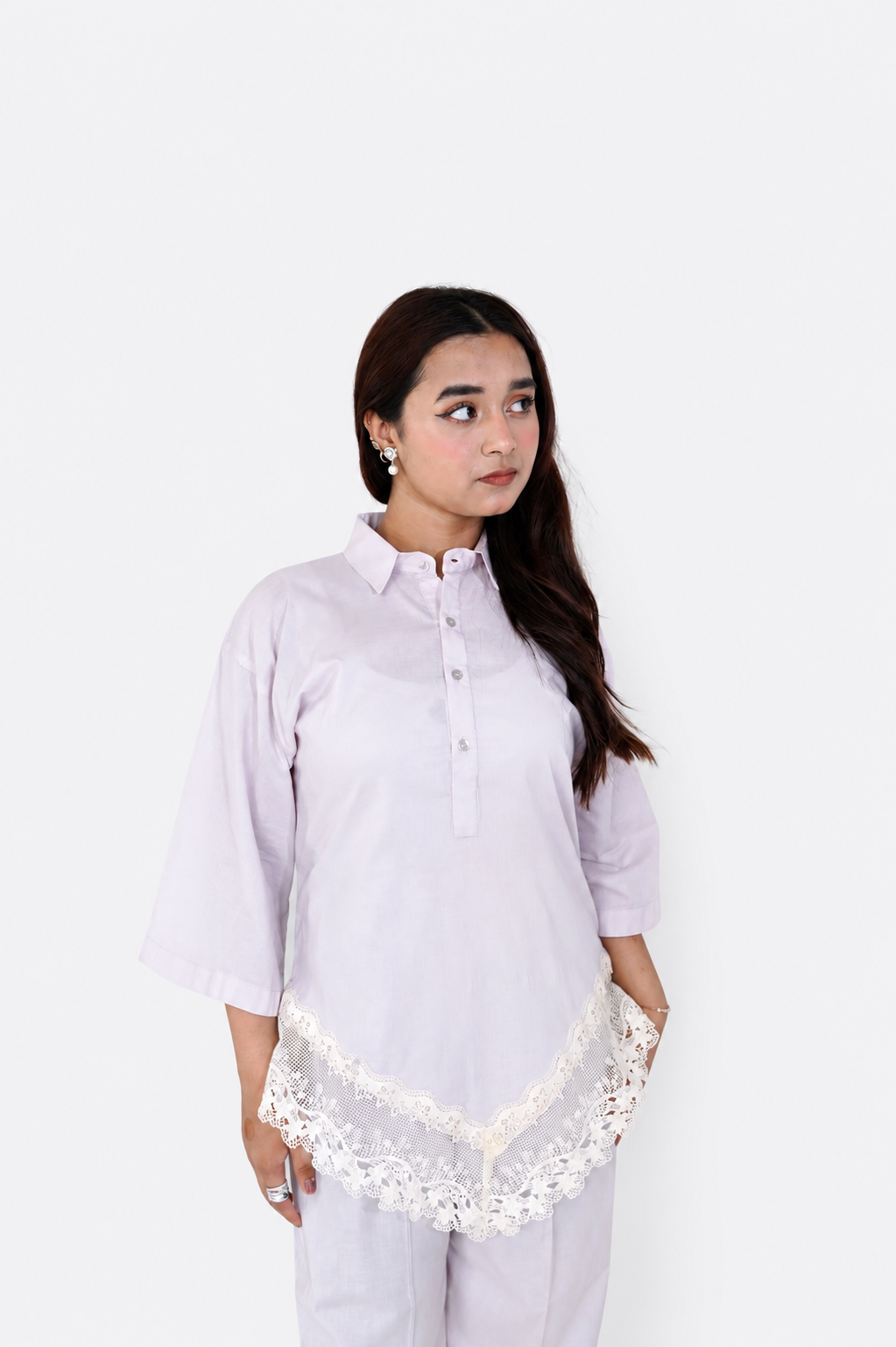 Lace-Hem Co-ord Set