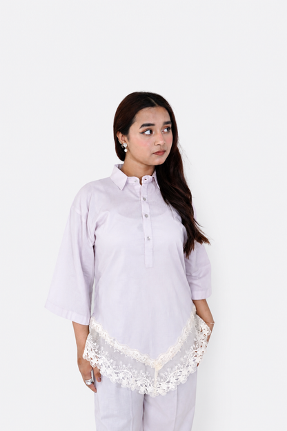 Lace-Hem Co-ord Set