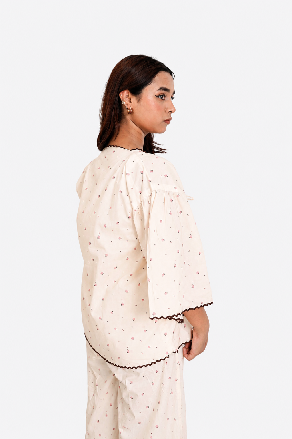 Ivory Floral Print Co-ord Set
