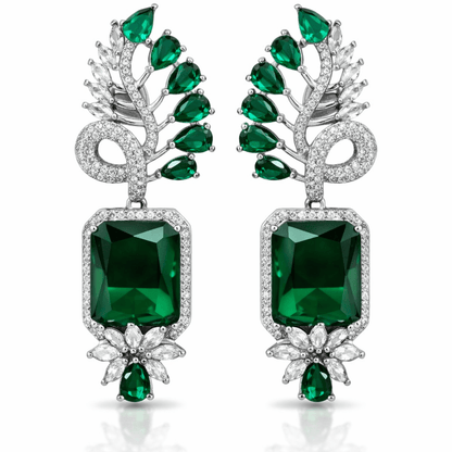 American Diamond Serephine Green Emerald-Cut Stones