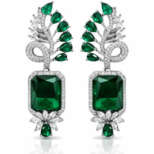 American Diamond Serephine Green Emerald-Cut Stones