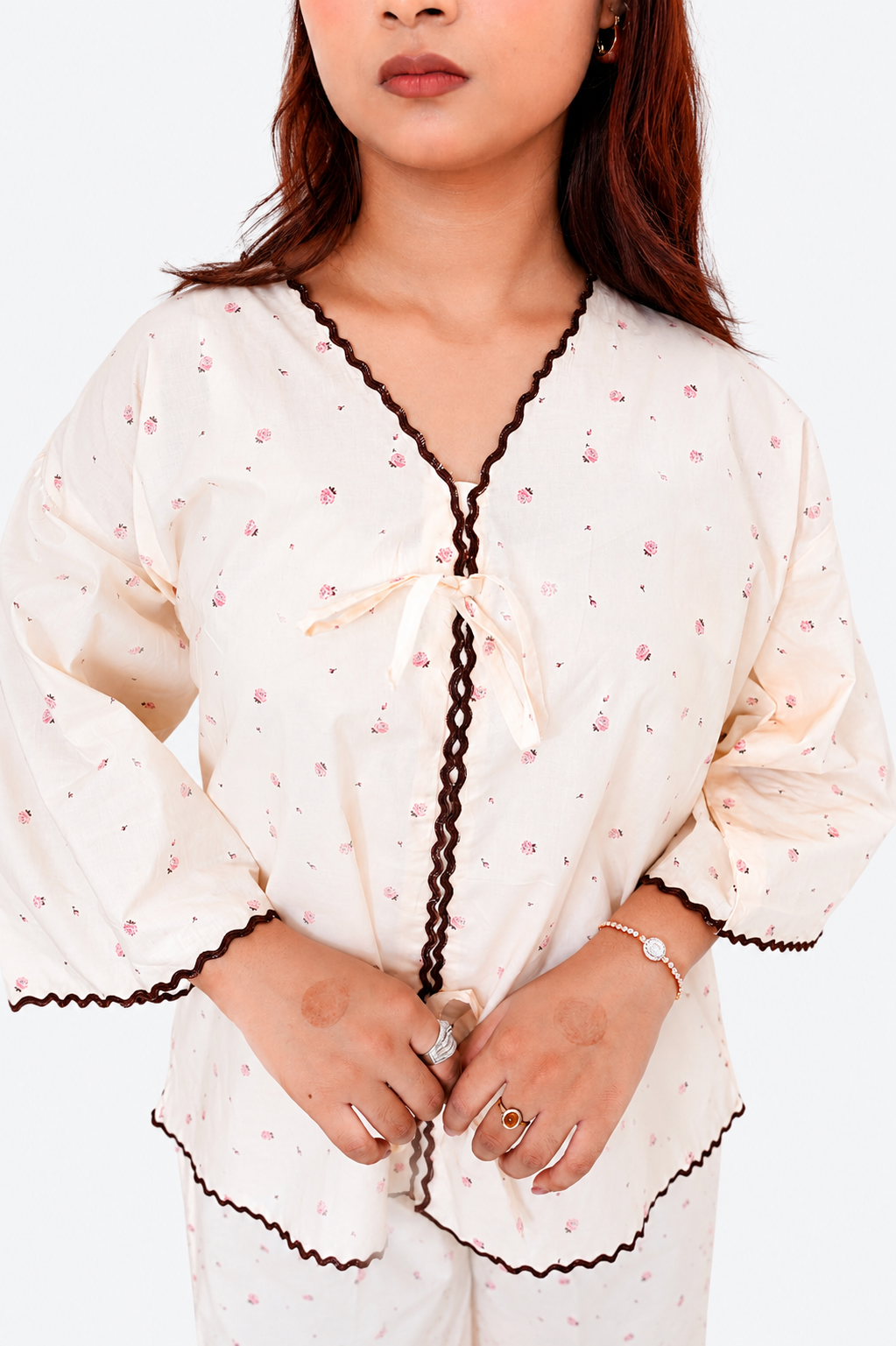 Ivory Floral Print Co-ord Set
