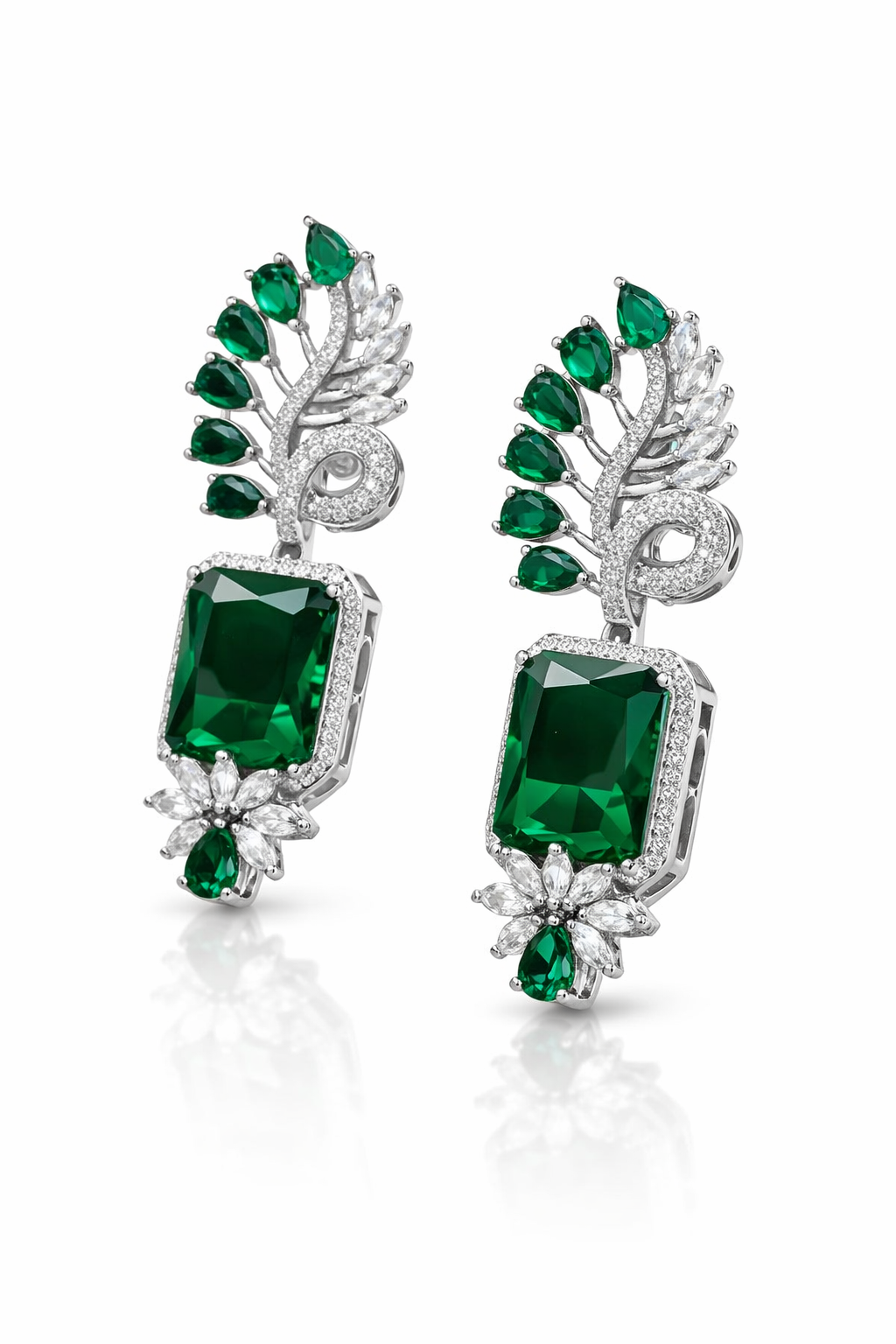 American Diamond Serephine Green Emerald-Cut Stones