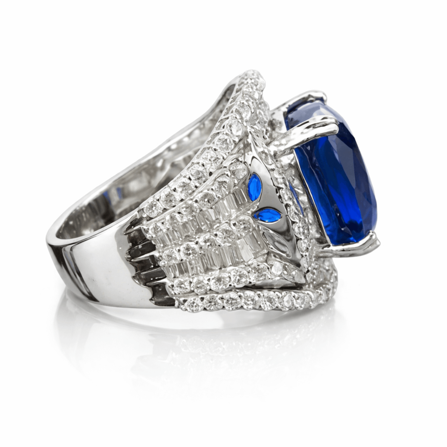 Blue Crystal Zircon Ring