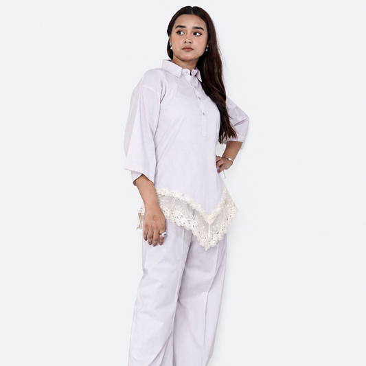 Lace-Hem Co-ord Set