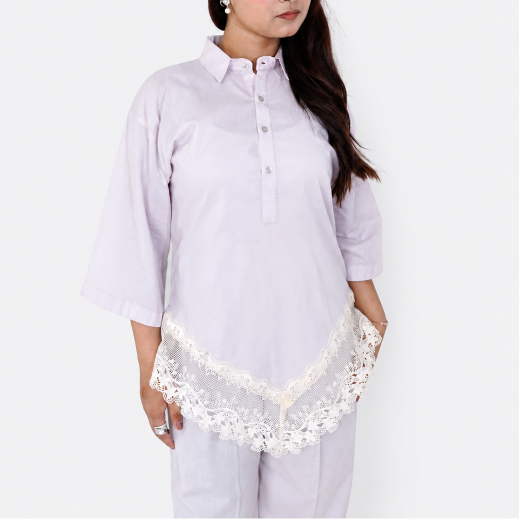 Lace-Hem Co-ord Set