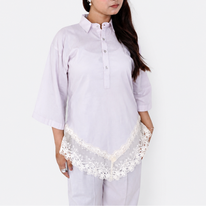 Lace-Hem Co-ord Set
