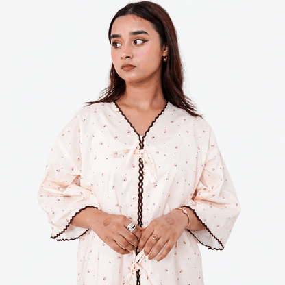 Ivory Floral Print Co-ord Set