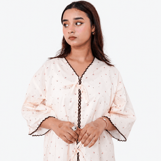 Ivory Floral Print Co-ord Set