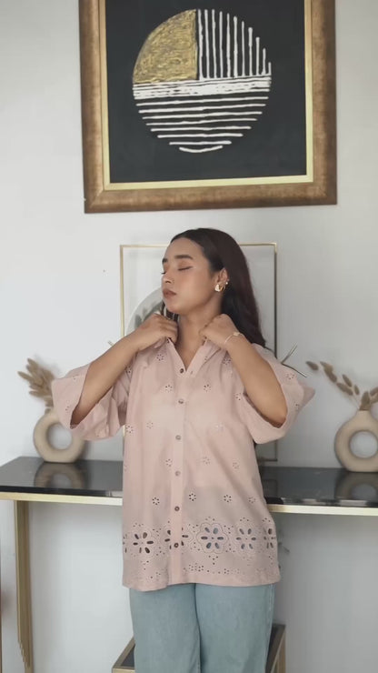 Serephine Blush Chikankari Shirt